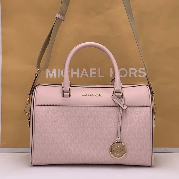 Michael Kors med Duffle Travel - Leather/Coated  Light Powder Blush - Picture 2 of 16